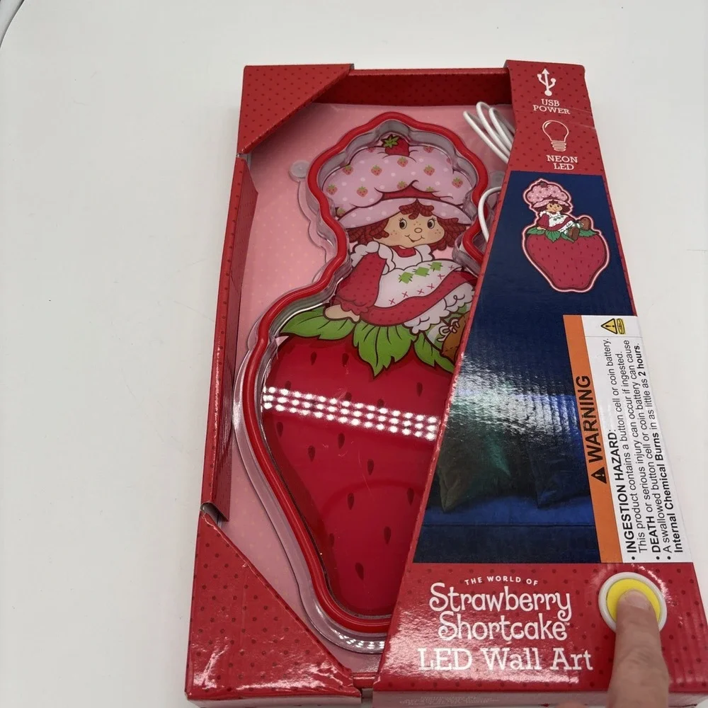 The World of Strawberry Shortcake LED Wall Art Decor Light Up Neon Led 13 Inches